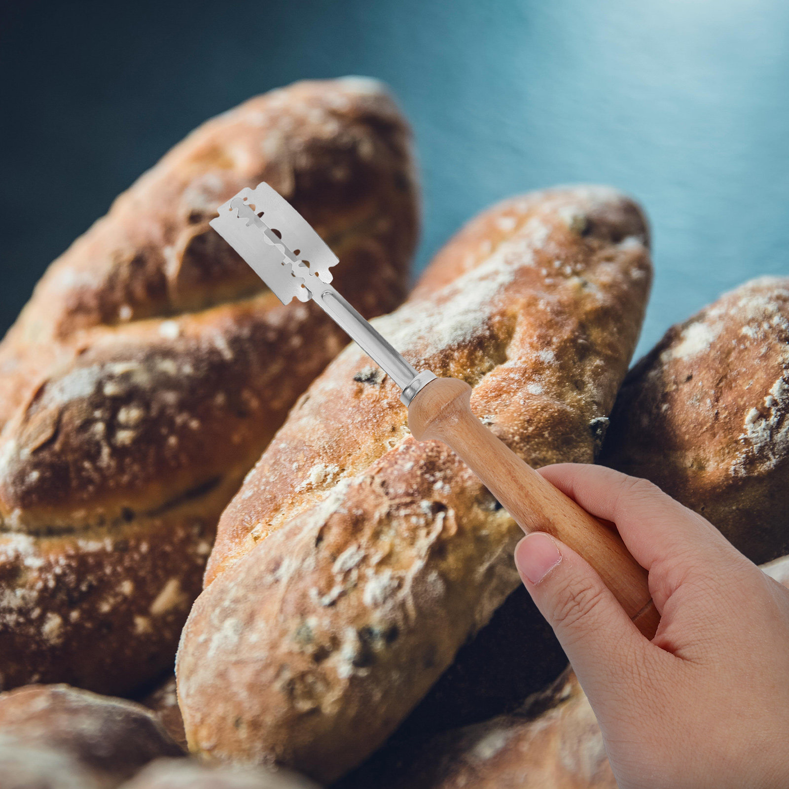 Bread Lame Scoring - Set Alat Pemotong Roti dari Baja