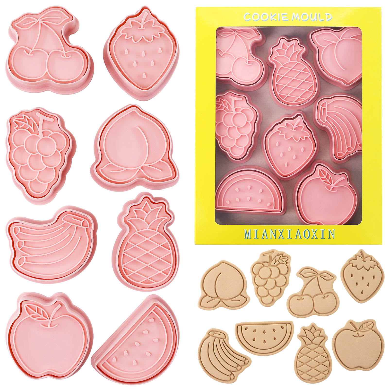 Kitchen Baking Cookies - 8 Buah Pemotong Kue Buah Lucu