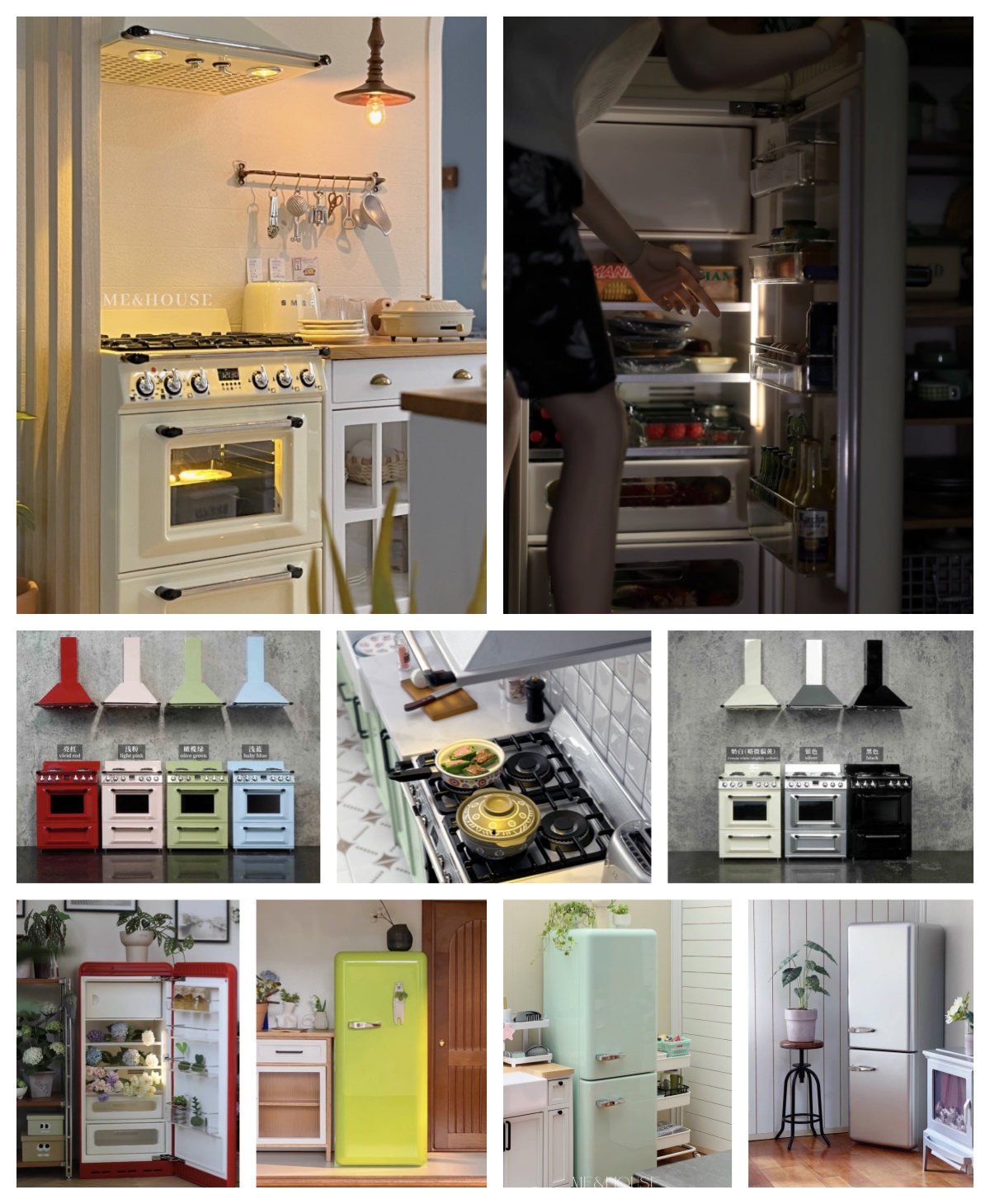 Kitchen Uncle - 1/6 Perabot Dapur Miniatur Modern Kulkas