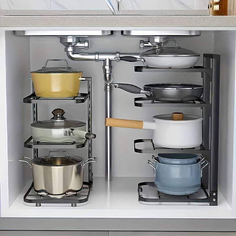 Kitchen Baking Pan Organizer - Rak Panci yang Dapat Disesuaikan, Rak