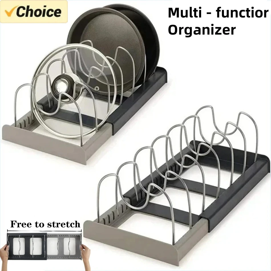 Kitchen Baking Pan Organizer - 1 Buah Rak Panci Teleskopik 7