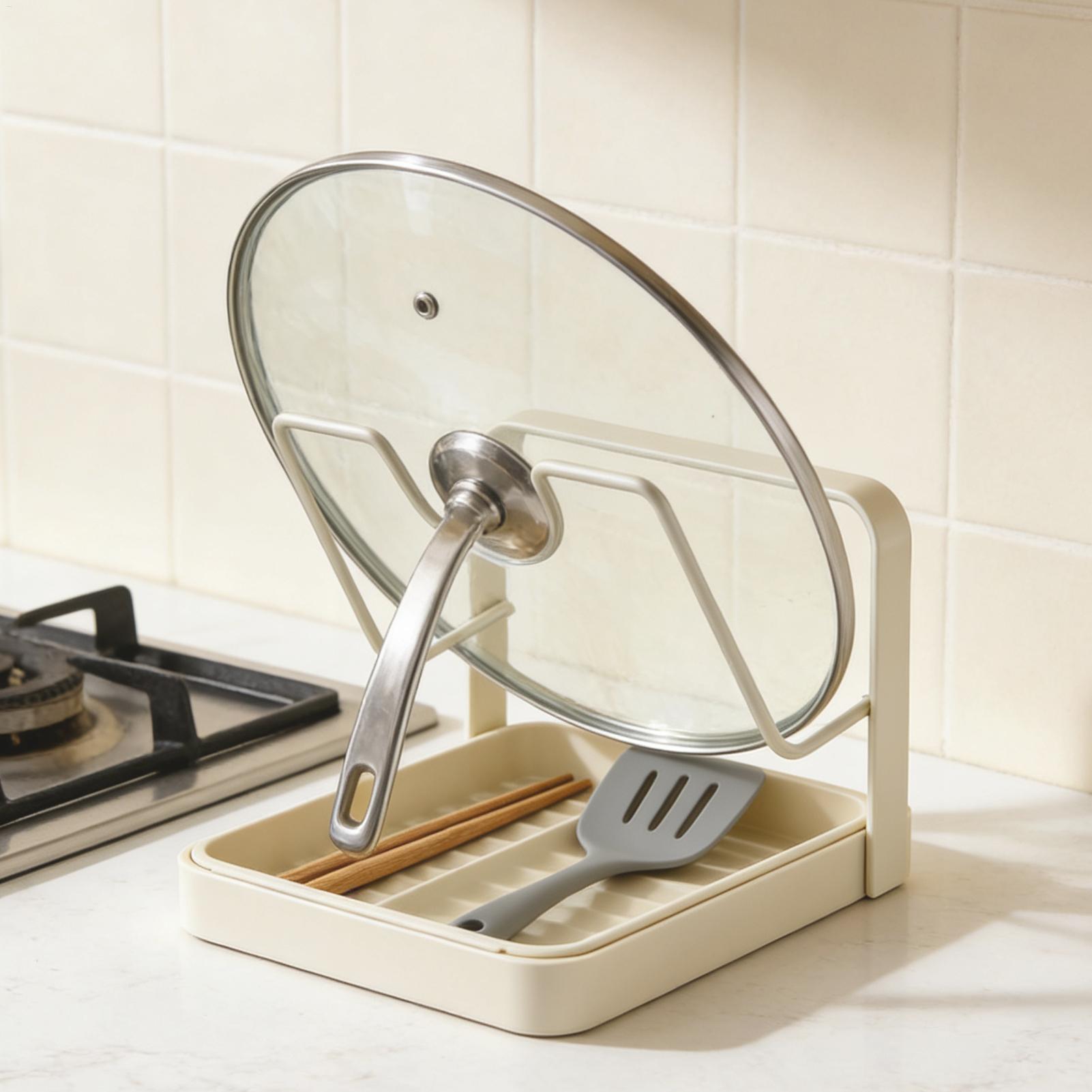 Kitchen Baking Pan Organizer - Rak Penyimpanan Tutup Panci Anti-Selip, Rak