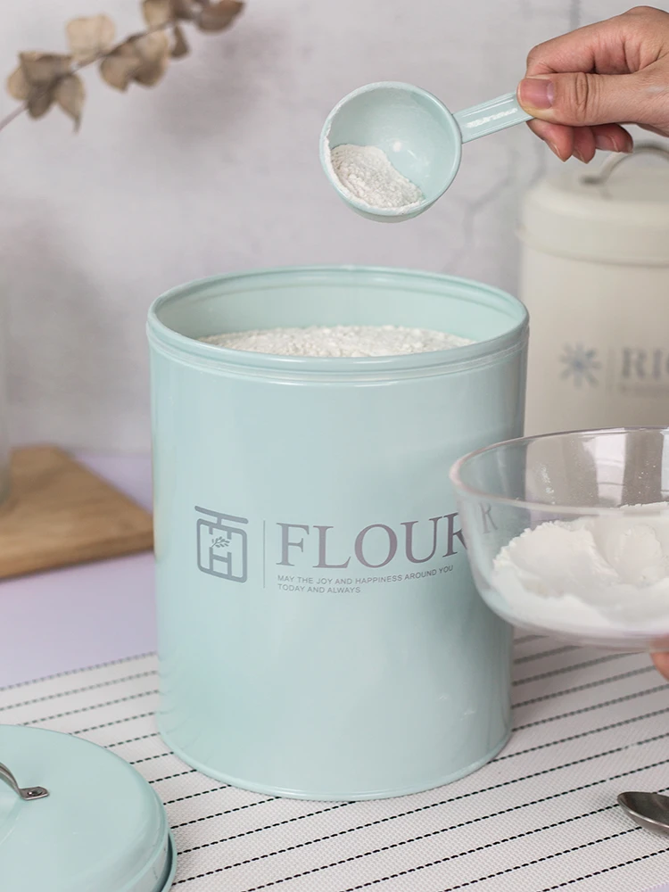 Kitchen Baking Storage Containers - Wadah Penyimpanan Tepung Panggang Tipe Bulat