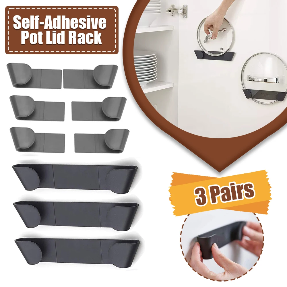 Kitchen Baking Pan Organizer - 3 Pasang Rak Penyimpanan Tutup Panci