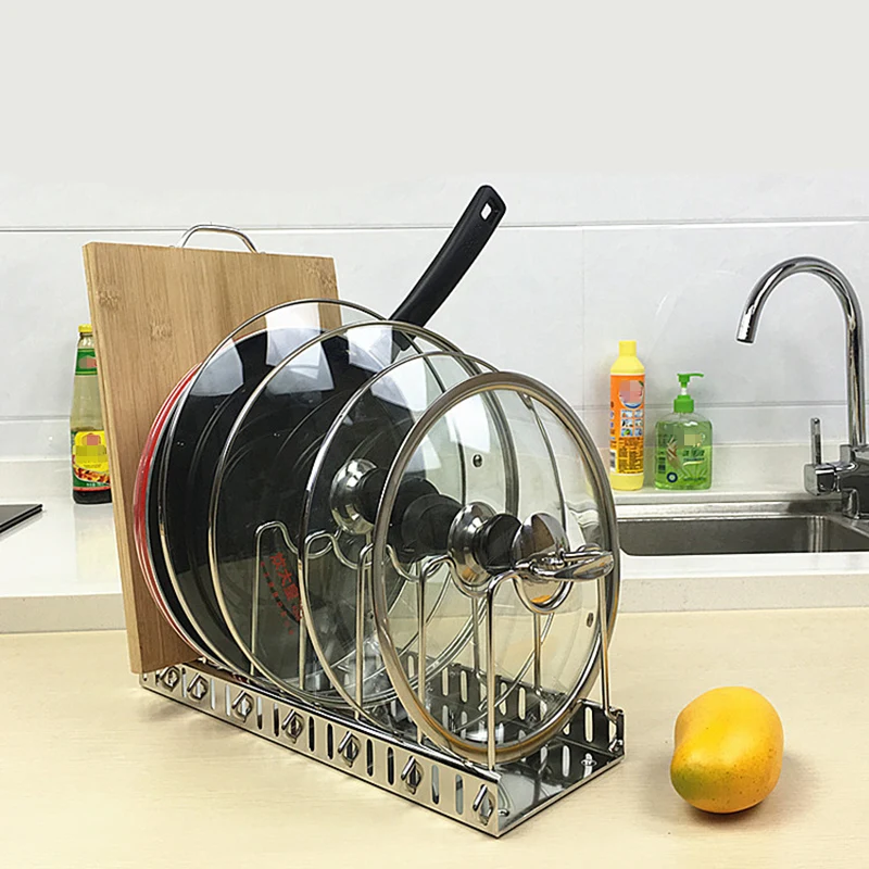 Kitchen Baking Pan Organizer - Rak 304 Baja Tahan Karat Dapat