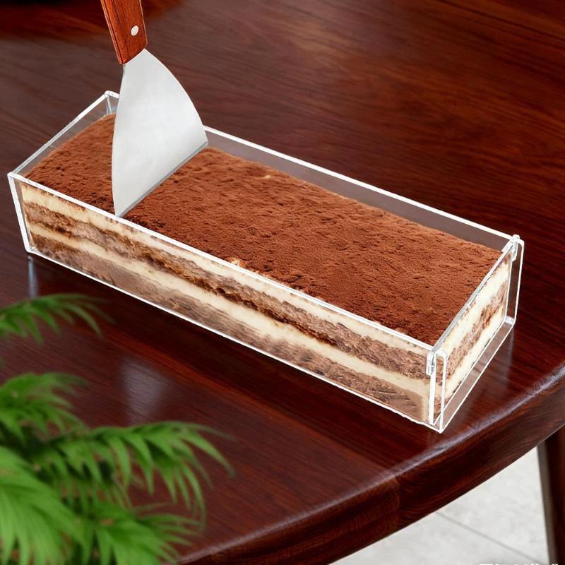 Wadah Tiramisu Akrilik Persegi - Kitchen Baking Storage Containers ulasan dan harga