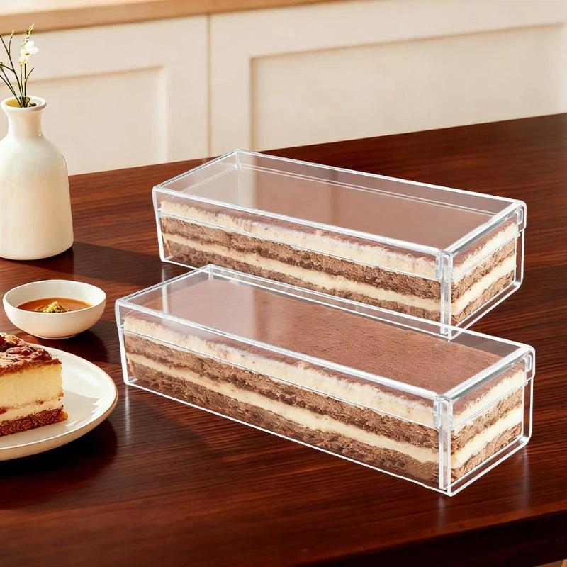 Wadah Tiramisu Akrilik Persegi - Kitchen Baking Storage Containers ulasan dan harga