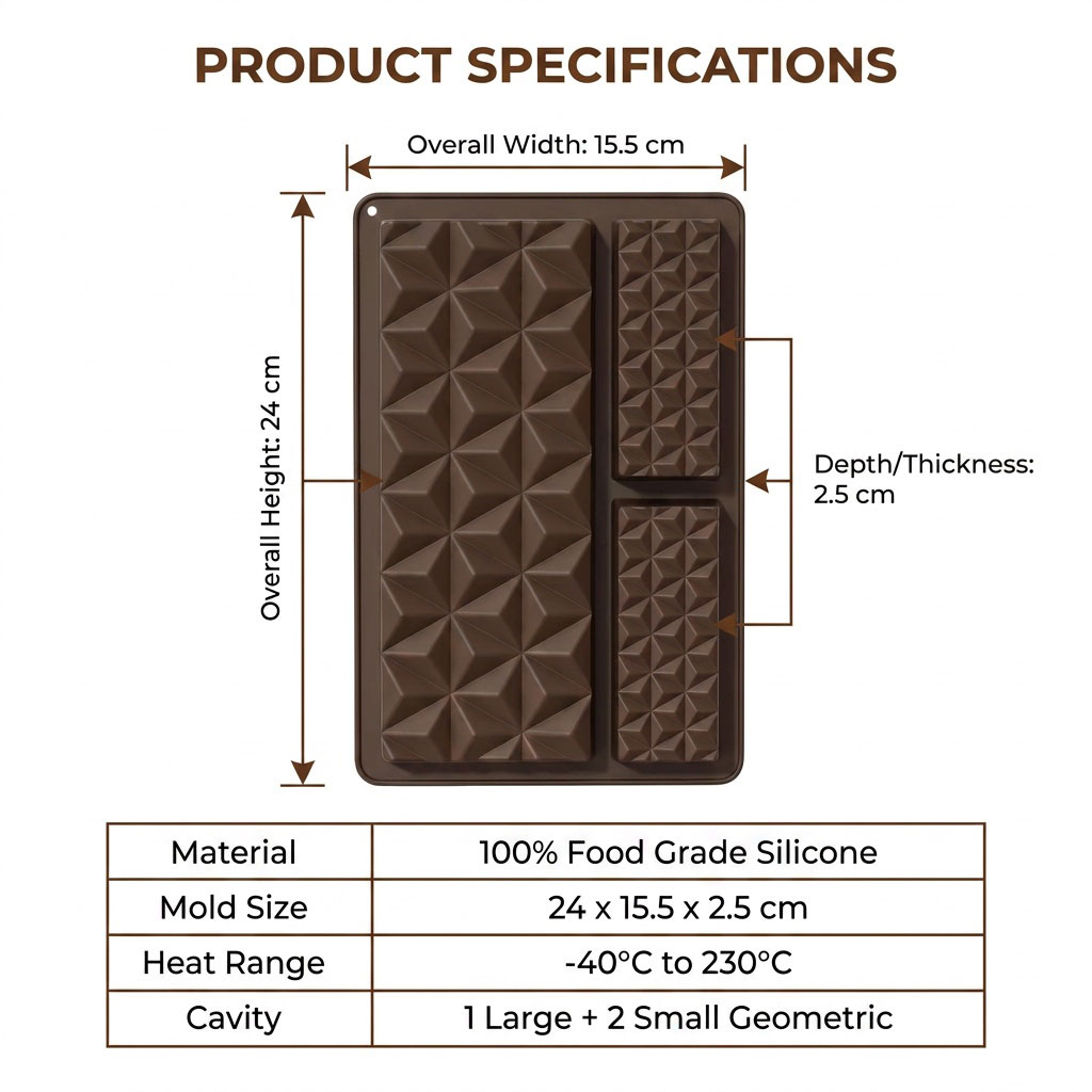 Cetakan Cokelat Silikon 2-in-1 - Kitchen Baking Molds ulasan dan harga