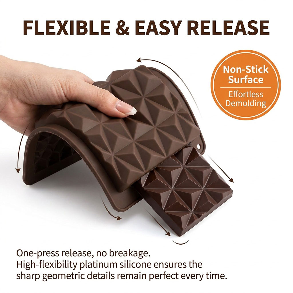 Cetakan Cokelat Silikon 2-in-1 - Kitchen Baking Molds ulasan dan harga