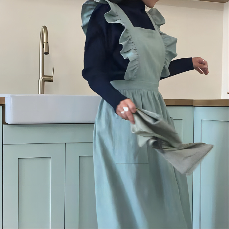 1 Buah Celemek Antik Linen Kat - Kitchen With Baking Area ulasan dan harga
