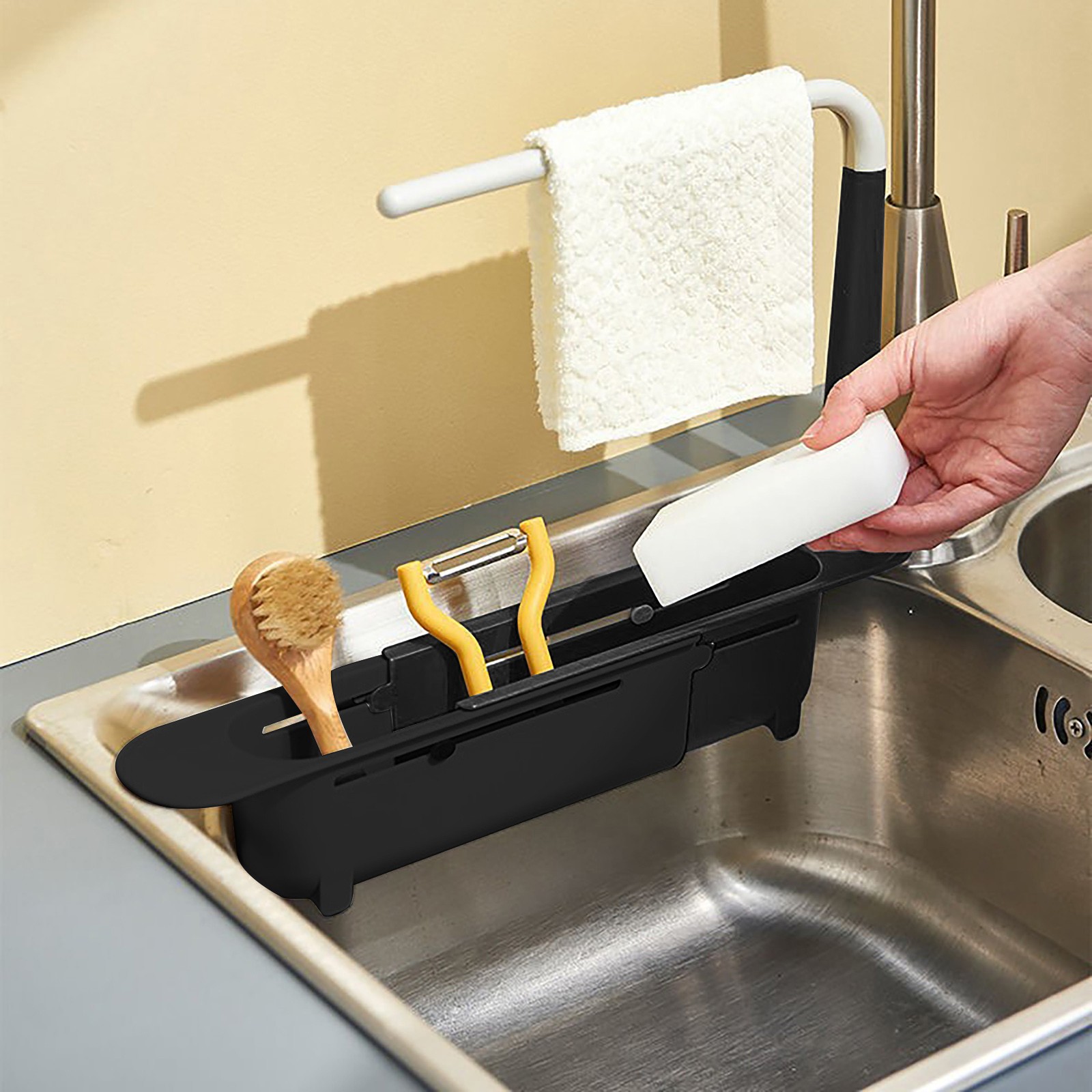 Elescopic rak pengering wastaf - Kitchen Uncle ulasan dan harga