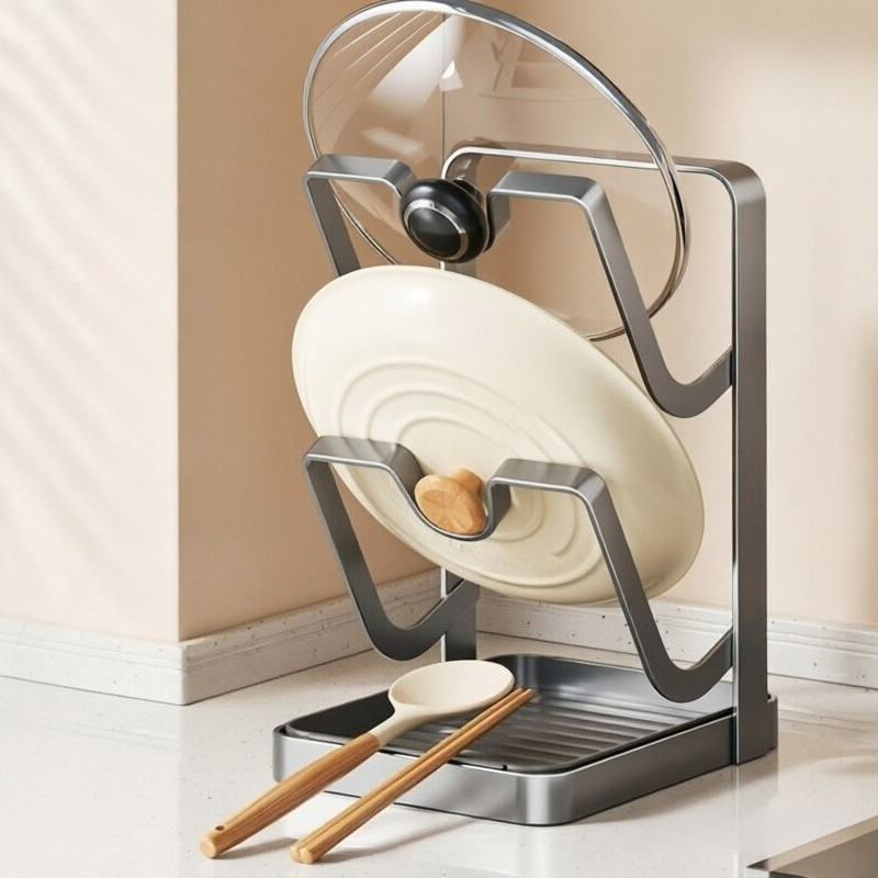 Rak Dapur Multi-Slot dari Baja - Kitchen Baking Pan Organizer ulasan dan harga