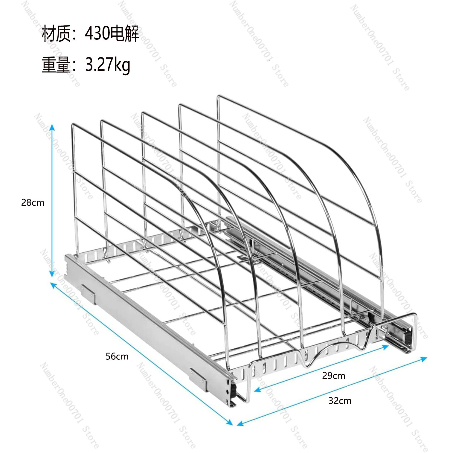 Organizer Kabinet Dapur Geser  - Kitchen Baking Sheet Organizer ulasan dan harga
