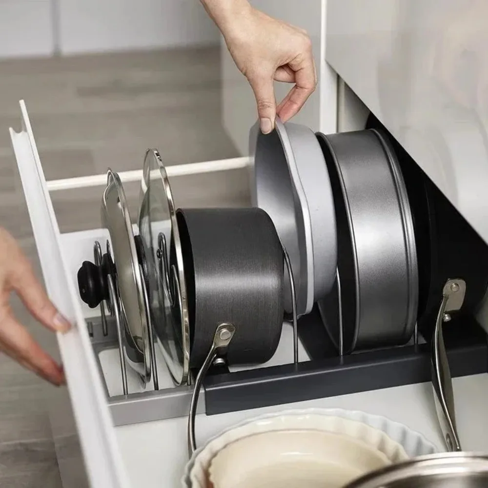 Rak Penyimpanan Tutup Panci ya - Kitchen Baking Pan Organizer ulasan dan harga