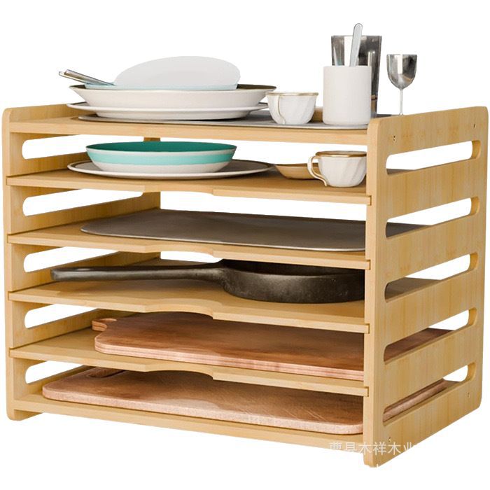 Rak penyimpanan dapur kayu sol - Kitchen Baking Sheet Organizer ulasan dan harga