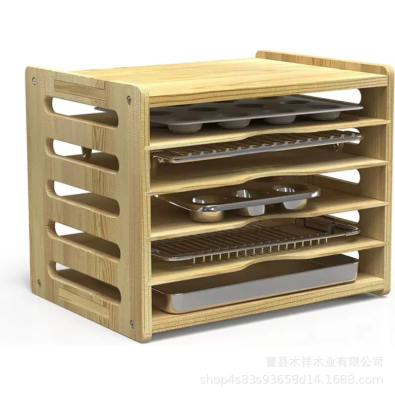 Rak penyimpanan dapur kayu sol - Kitchen Baking Sheet Organizer ulasan dan harga