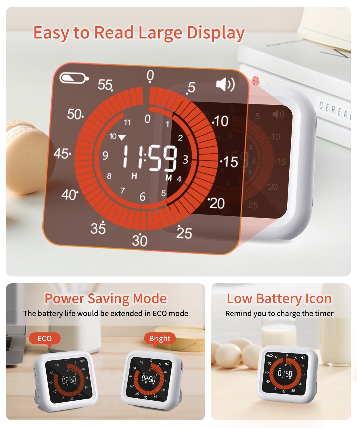 Timer Digital Visual dengan Ke - Baking Kitchen Hourly ulasan dan harga