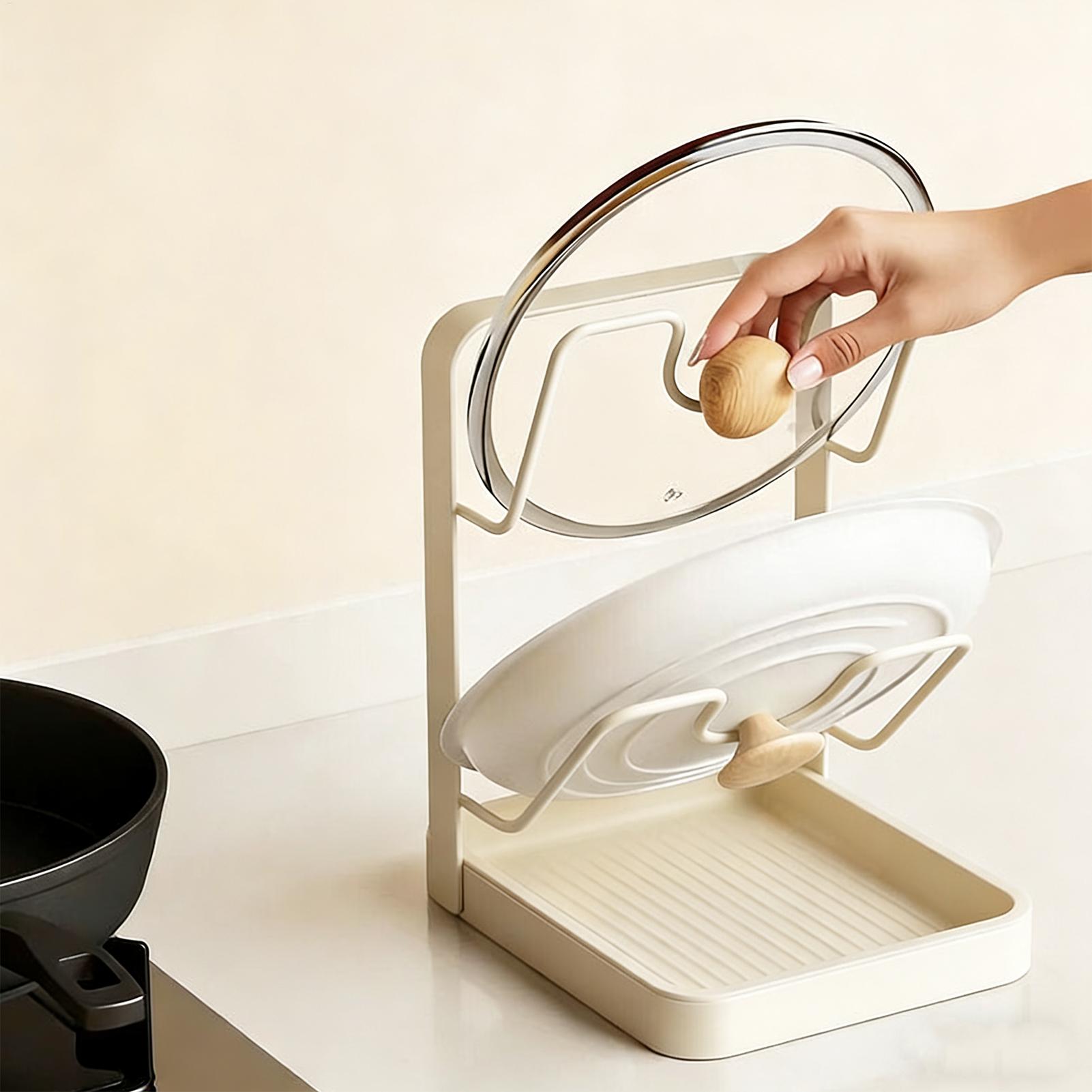 Rak Penyimpanan Tutup Panci An - Kitchen Baking Pan Organizer ulasan dan harga