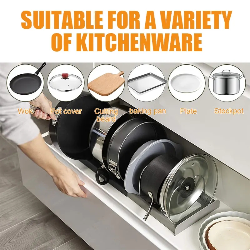 Rak penyimpanan besi tahan kar - Kitchen Baking Pan Organizer ulasan dan harga