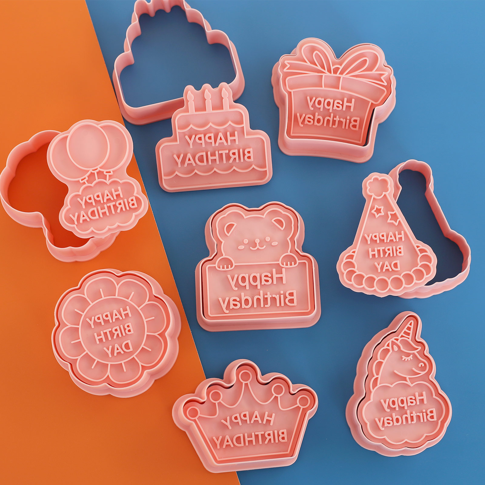 8pcs Cetakan Kue Ulang Tahun d - Kitchen Baking Cookies ulasan dan harga