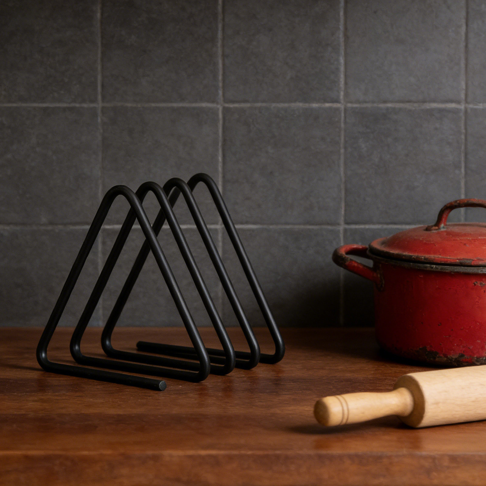 Rak Pemotong Segitiga dari Log - Kitchen Baking Sheet Organizer ulasan dan harga