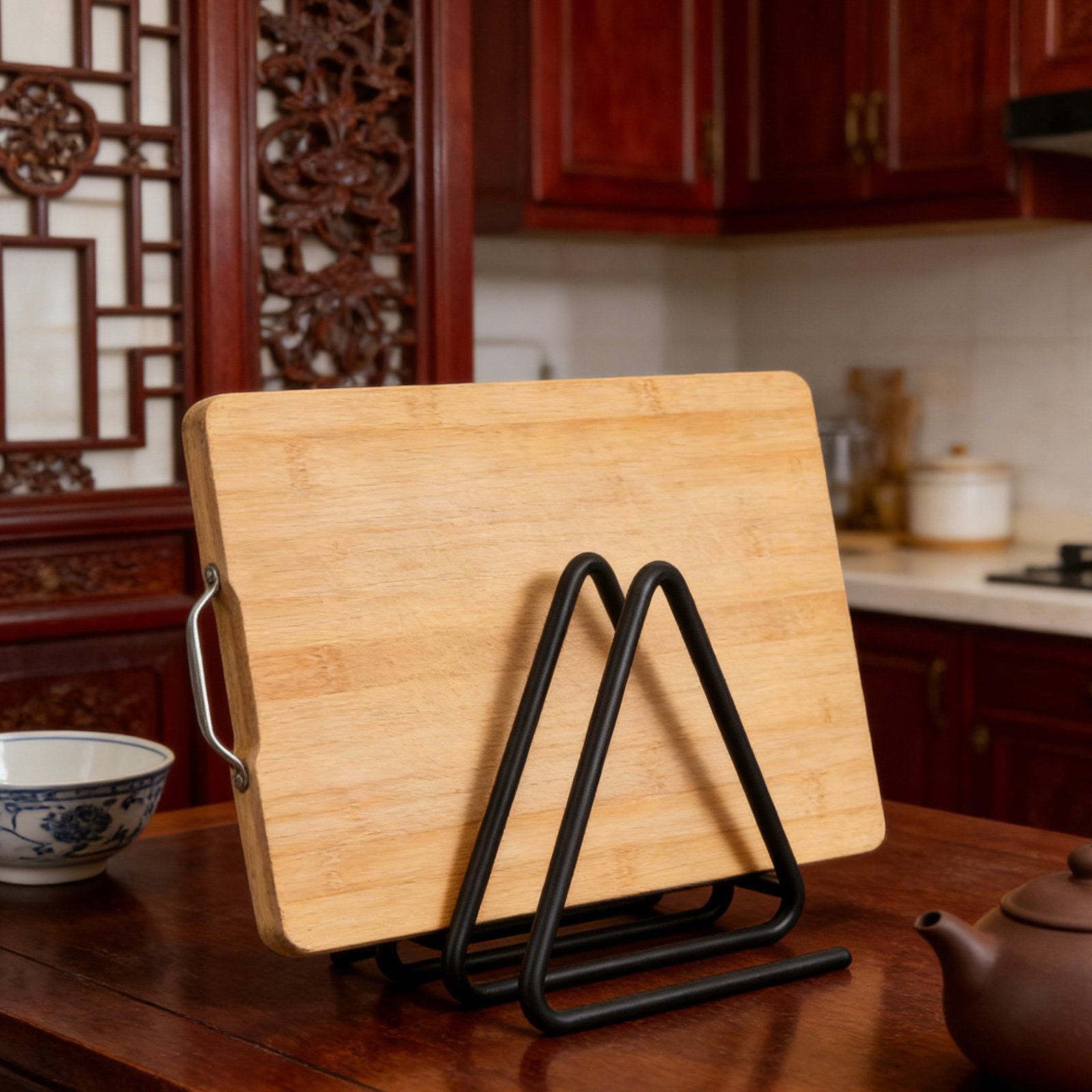 Rak Pemotong Segitiga dari Log - Kitchen Baking Sheet Organizer ulasan dan harga