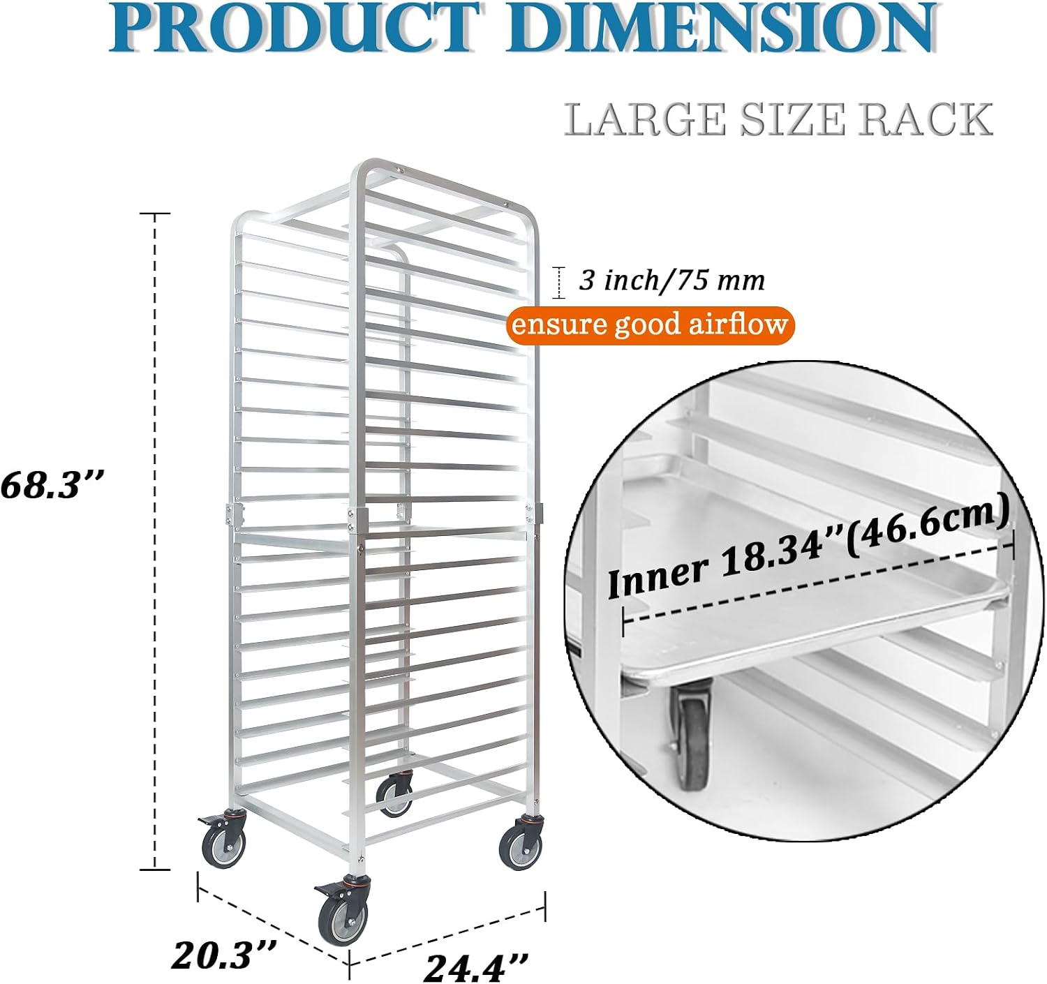 Rak Loyang Baja Tahan Karat 20 - Kitchen Baking Sheet Organizer ulasan dan harga