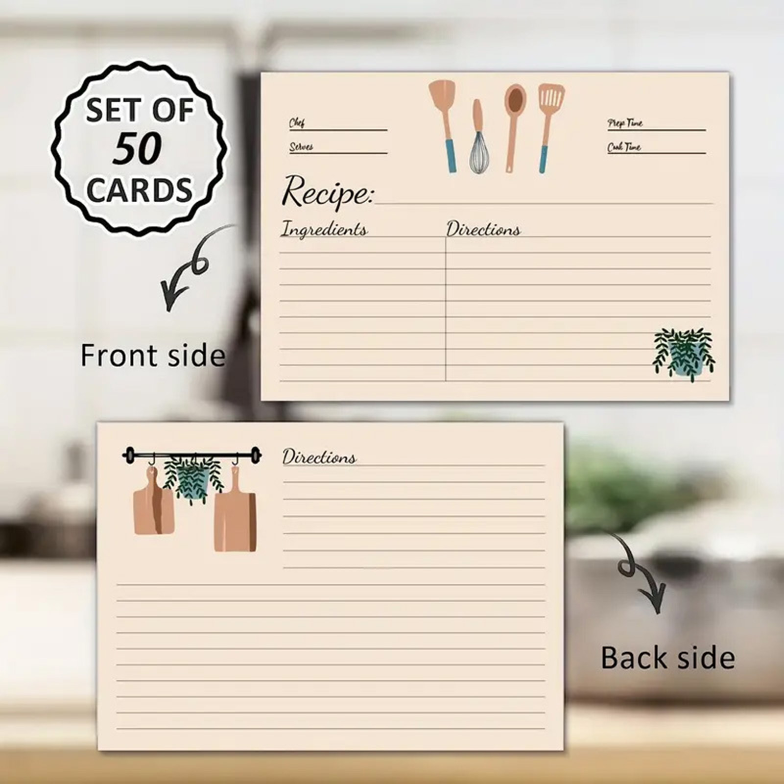 50 Lembar Kartu Resep untuk Bi - Kitchen Baking Sheet Organizer ulasan dan harga