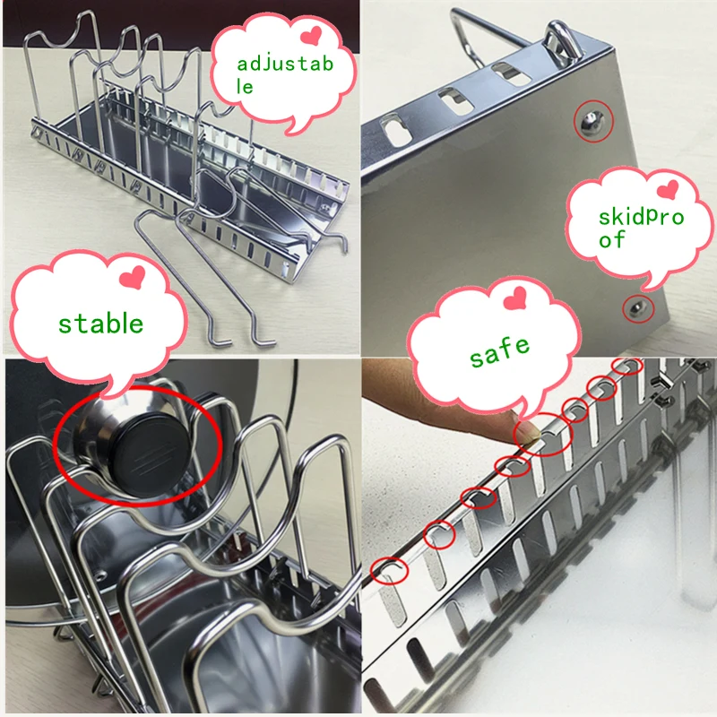 Rak 304 Baja Tahan Karat Dapat - Kitchen Baking Pan Organizer ulasan dan harga