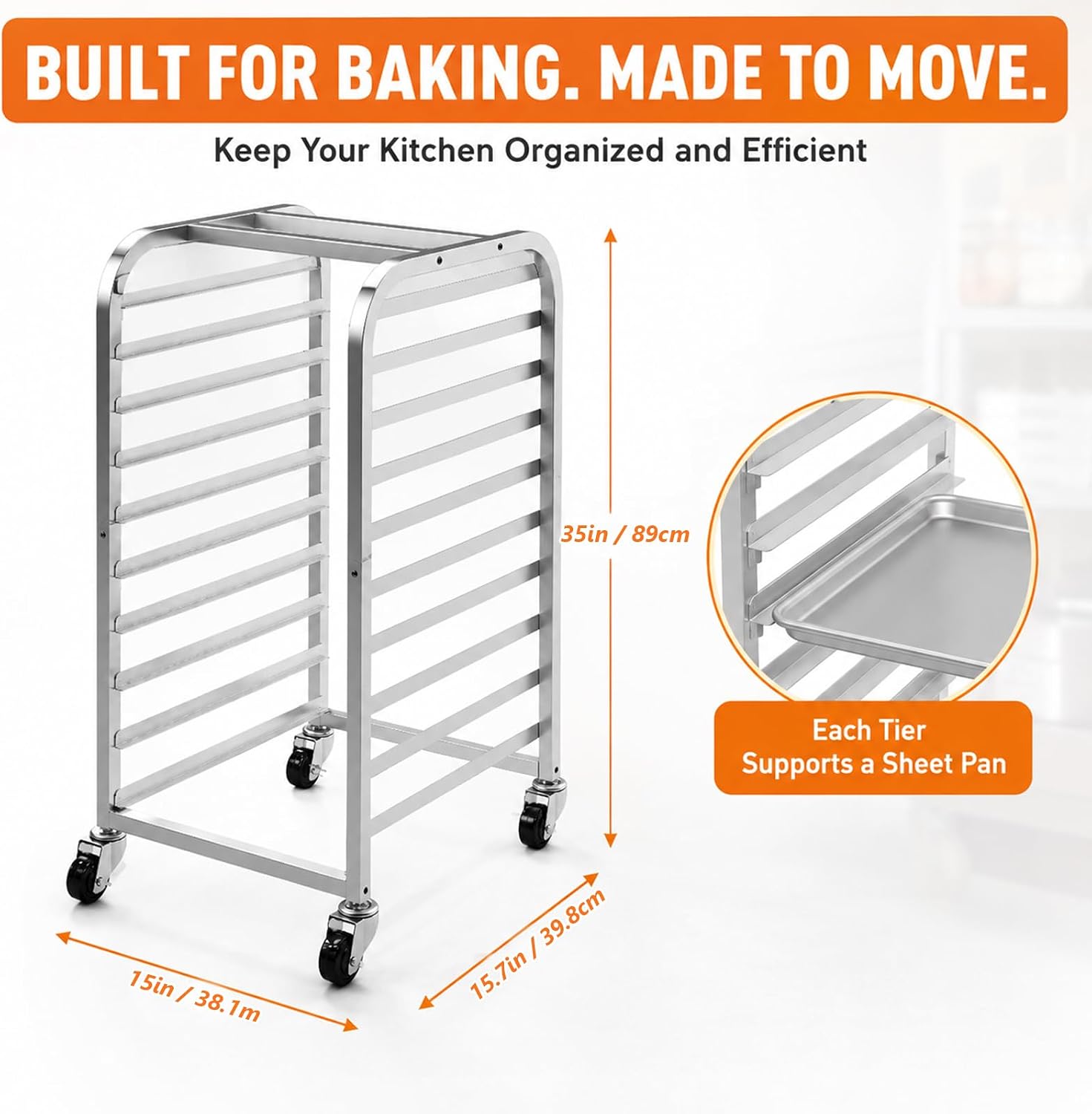 Rak Loyang Baja Tahan Karat 10 - Kitchen Baking Sheet Organizer ulasan dan harga