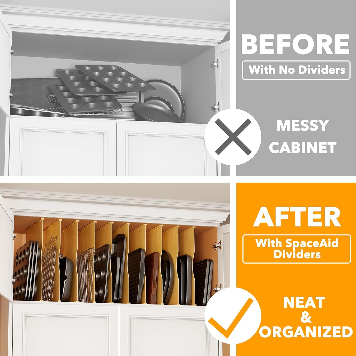 10 Paket Pembatas Nampan Bambu - Kitchen Baking Sheet Organizer ulasan dan harga